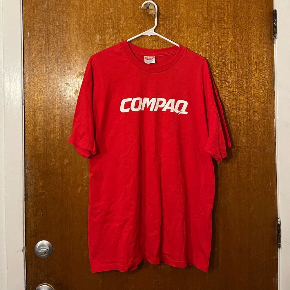 Vintage Compaq Shirt XL 90s Hanes heavyweight computers